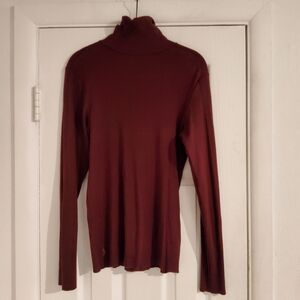 Polo by Ralph Lauren Maroon Turtleneck Top